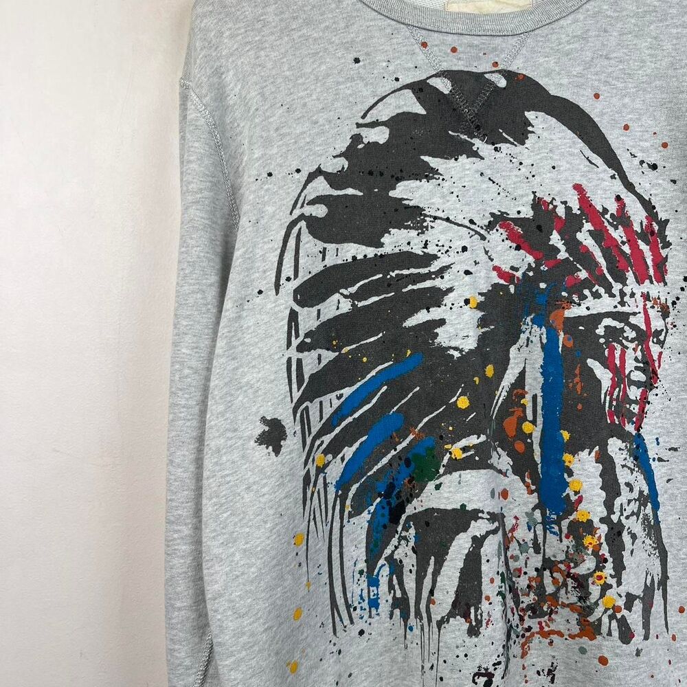 Ralph Lauren grey sweatshirt with Indian Chief graphic Size L - Picture 4 of 5